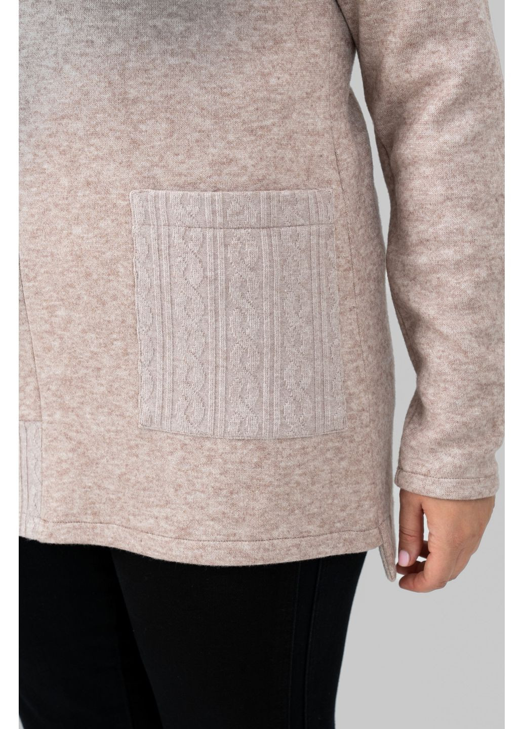 Туника прямого силуэта Таис из ангоры и трикотажа косичка All Posa (ap102133p) A'll Posa (360919911)