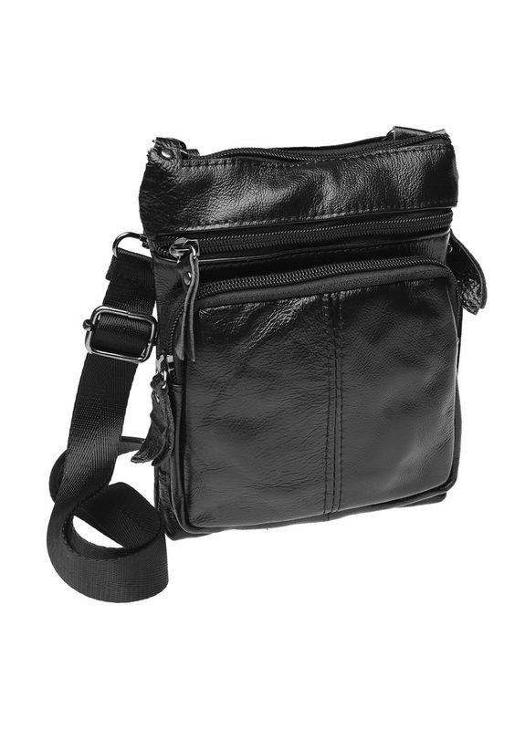 Сумка чоловіча шкіряна через плече K1701 Чорний Keizer (302008960)