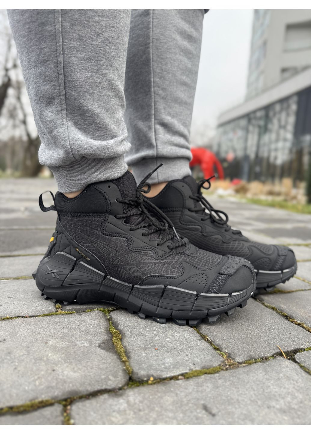 КРОССОВКИ ЖЕНСКИЕ REEBOK ZIG KINETICA 2,5 EDGE BLACK GORE-TEX WINTER TERMO РИБОК ЗИГ КИНЕТИКА No Brand чёрные демисезоны (367176405)