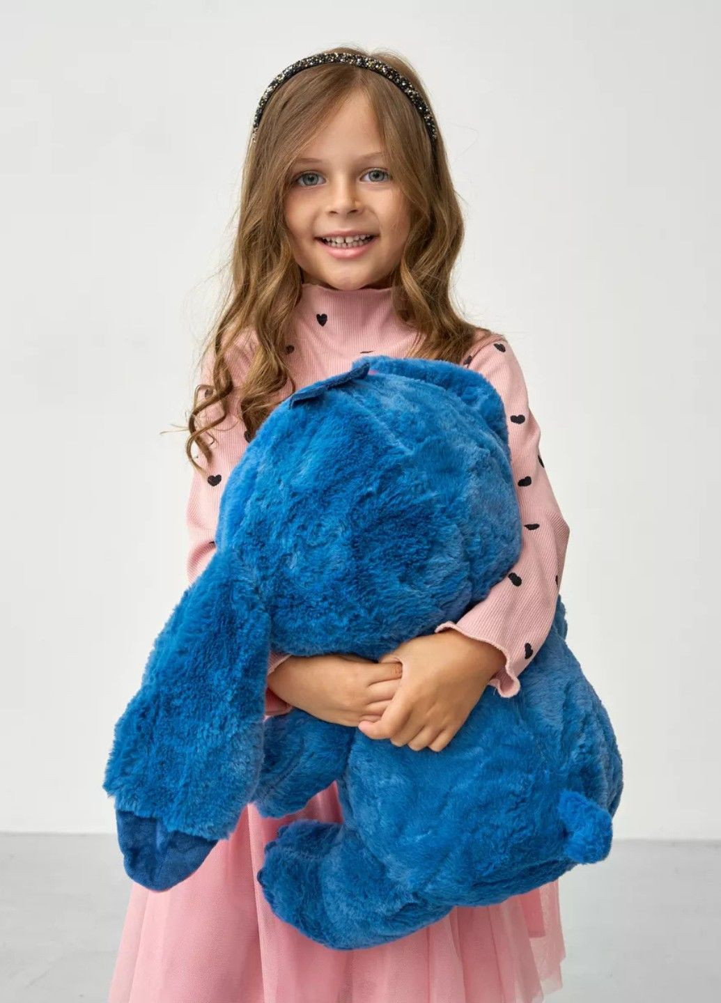 М’яка іграшка Стіч Ведмедик 40 см подушка обіймашка плюшева синій Lalapka (366571296)