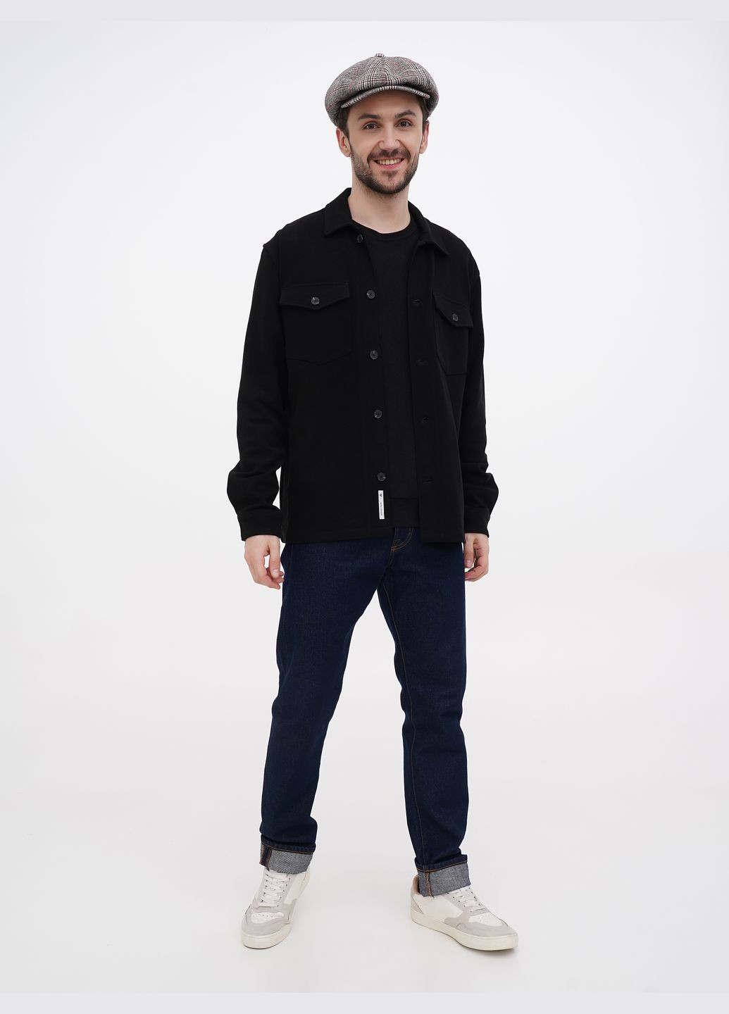 Кепка мужская восьмиклинка шерстяная серая в клетку VECONS Восьмиклинка — додає об'єму та стильності (318530144)