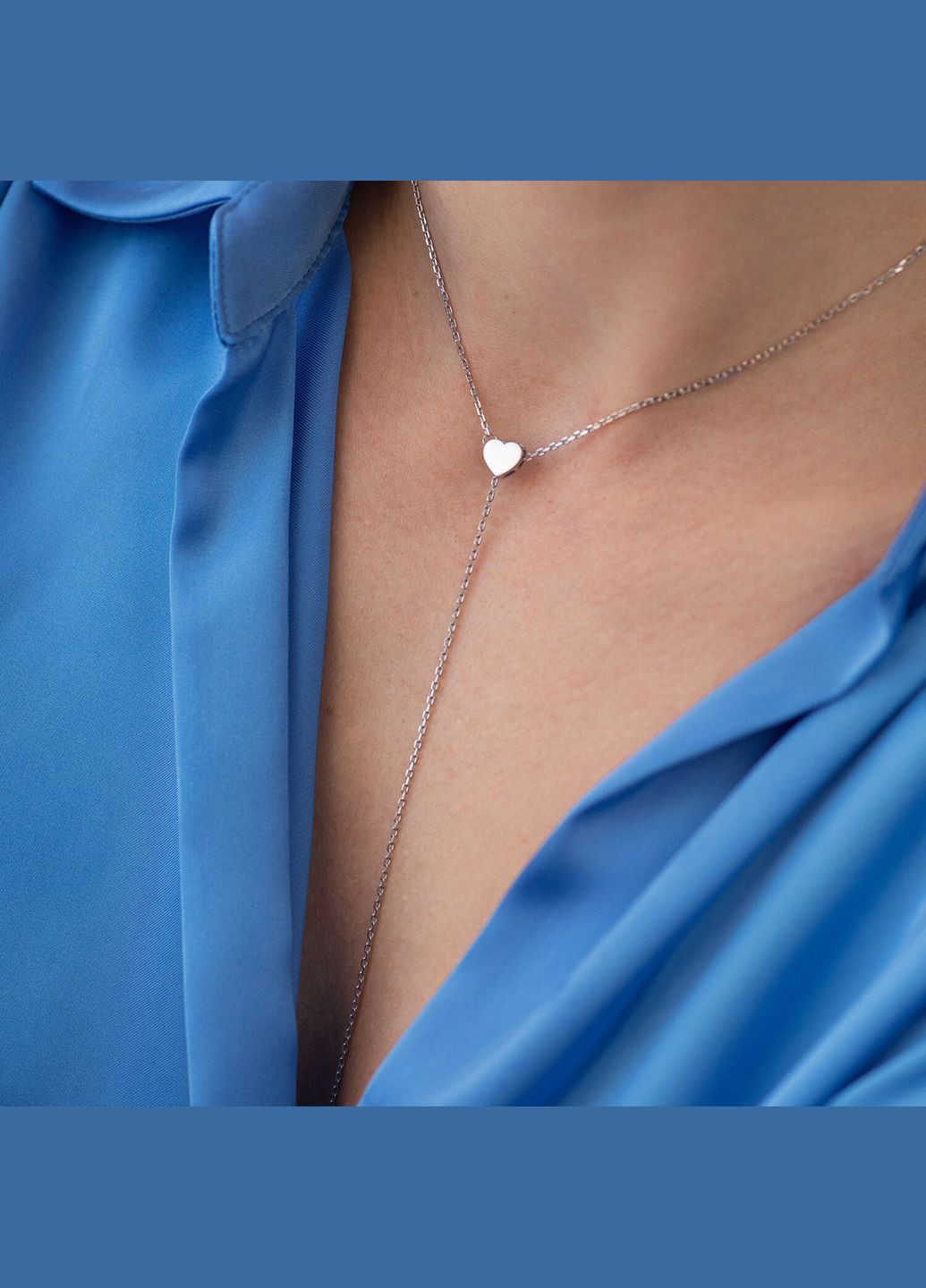 Срібне кольє Сердечко (регульована довжина) OR121165 Oniks (306424350)