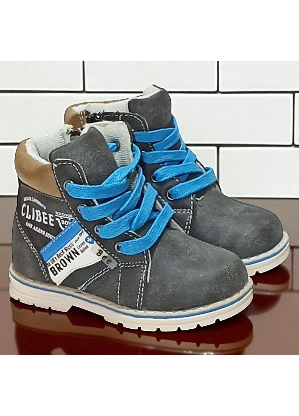 Утеплені демісезонні черевики осінні ортопедичні хайтопи для малюка на флісі Клібі Clibee (362378418)