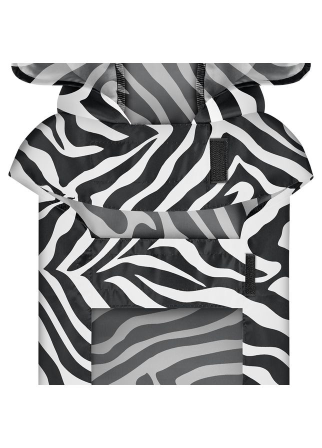 Дождевик-накидка с капюшоном для собак Clothes, рисунок "Зебра", М, А 40-43 см, B 52-62 см, С 33-42 см WAUDOG (361432751)