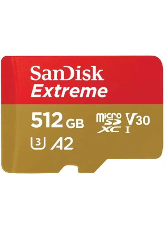 Карта пам'яті 512GB microSD class 10 UHS-I U3 V30 Extreme (SDSQXAV-512G-GN6MA) SanDisk (399129630)