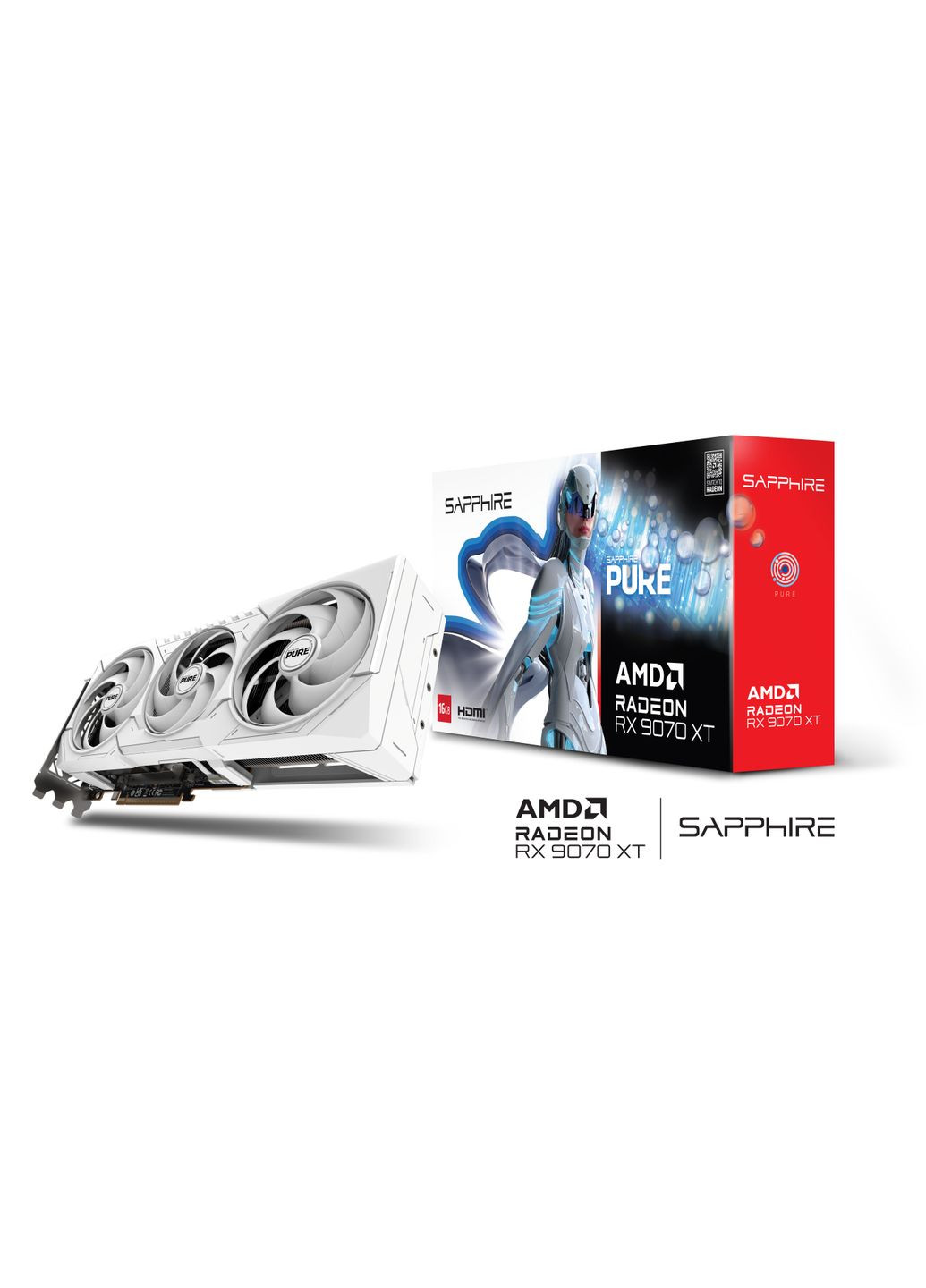 Видеокарта Radeon RX 9070 XT 16GB GDDR6 PURE GAMING OC 11348-02-20G Sapphire (360795945)