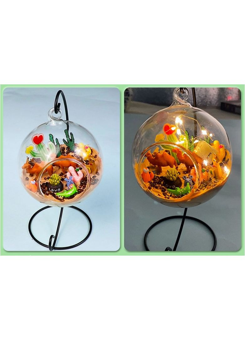 Творческий набор DIY Ночник Декор Пустынный мир в стеклянном шаре с LED-подсветкой DIY No Brand (362453002)