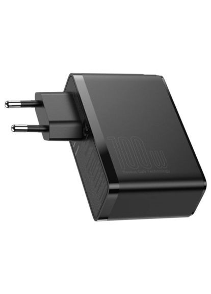 Зарядний пристрій (CCGAN2P-L01) Baseus 2xUSB 100W GaN (2xUSB-C+2xUSB-A) black (370017681)