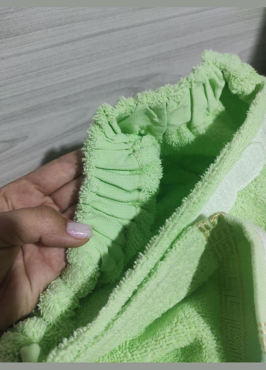 Жіночий лазневий рушник-халат для сауни 70х150 Салатовий (П4К-К0406-double-002) No Brand салатовий