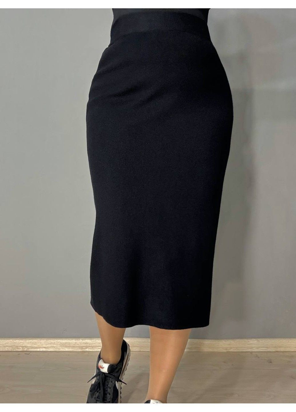 Спідниця жіноча 8631 вʼязана міді з розрізом Accorddream (362194007)