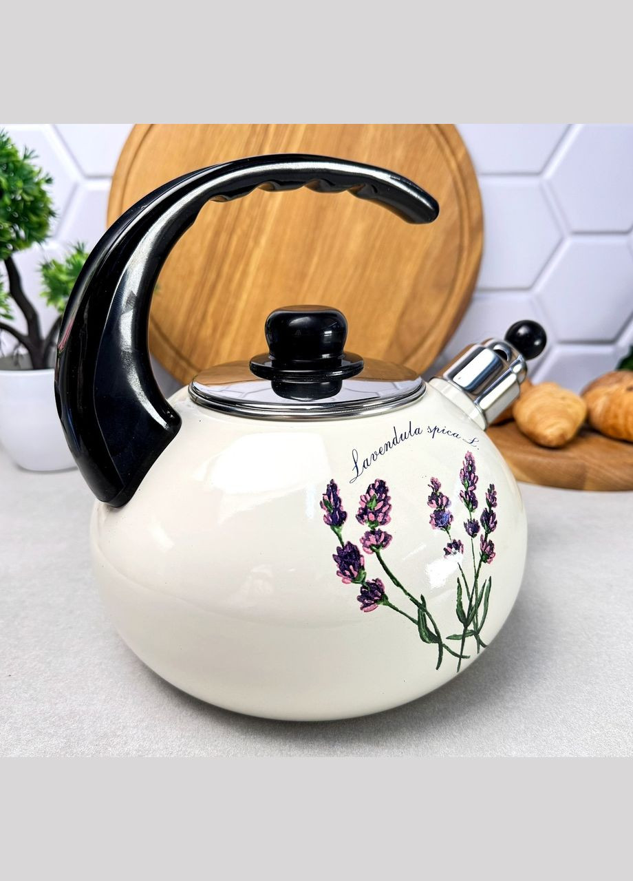 Чайник 2,5 л емальований зі свистком Лаванда Kamille (311601794)