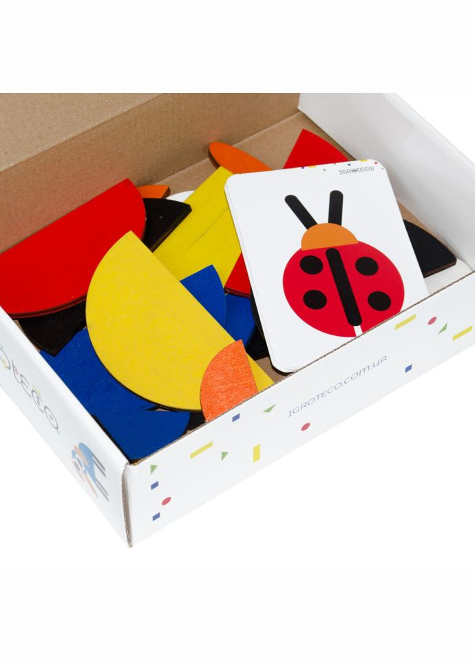 Дерев'яна гра "Фігурна мозаїка" 900071, 30 елементів Igroteco (302805504)