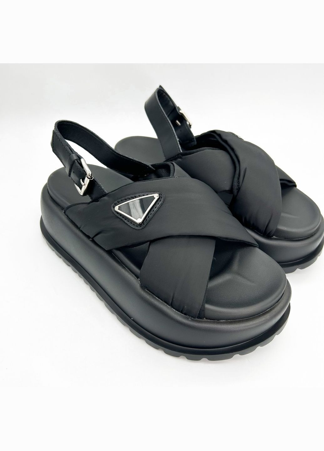 Черные босоножки (р) текстиль 0-1-1-am-2178-2-1b Baderus с ремешком