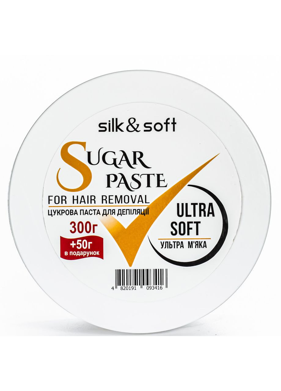 Сахарная паста для депиляции ультра мягкая Ultra 300 гр+50 гр Silk & Soft (302727976)