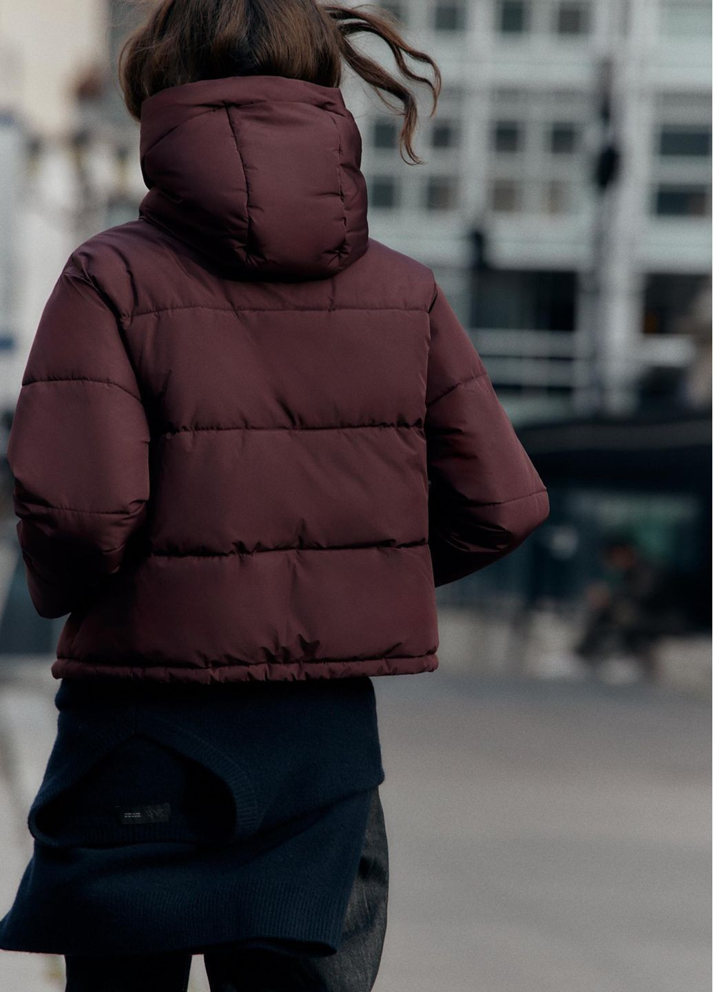 Бордова демісезонна куртка Zara