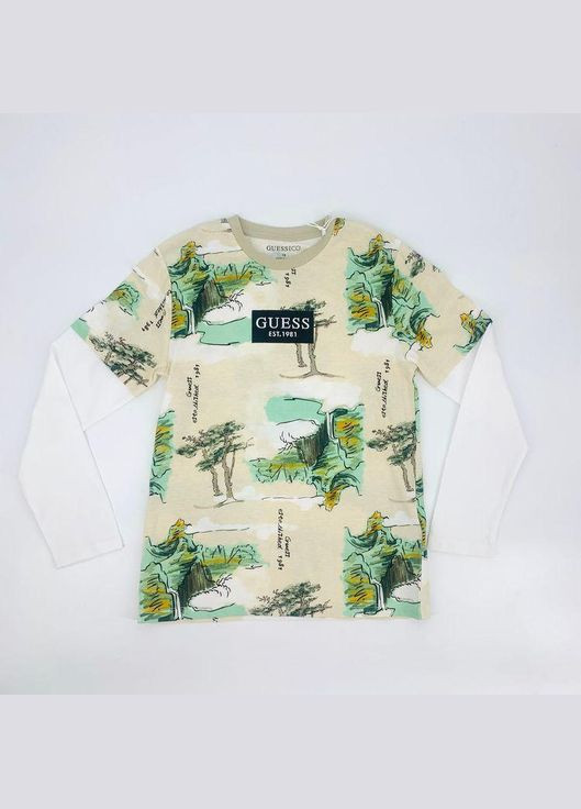 Бежевый лонгслив GUESS KIDS