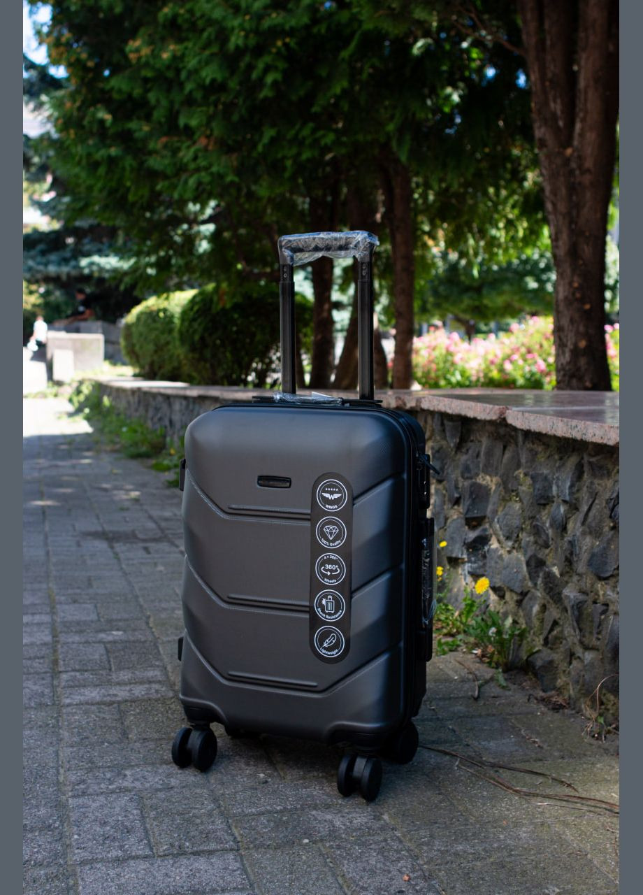 Валіза пластикова ручна поклажа S коричневий Wings 148 (322580800)