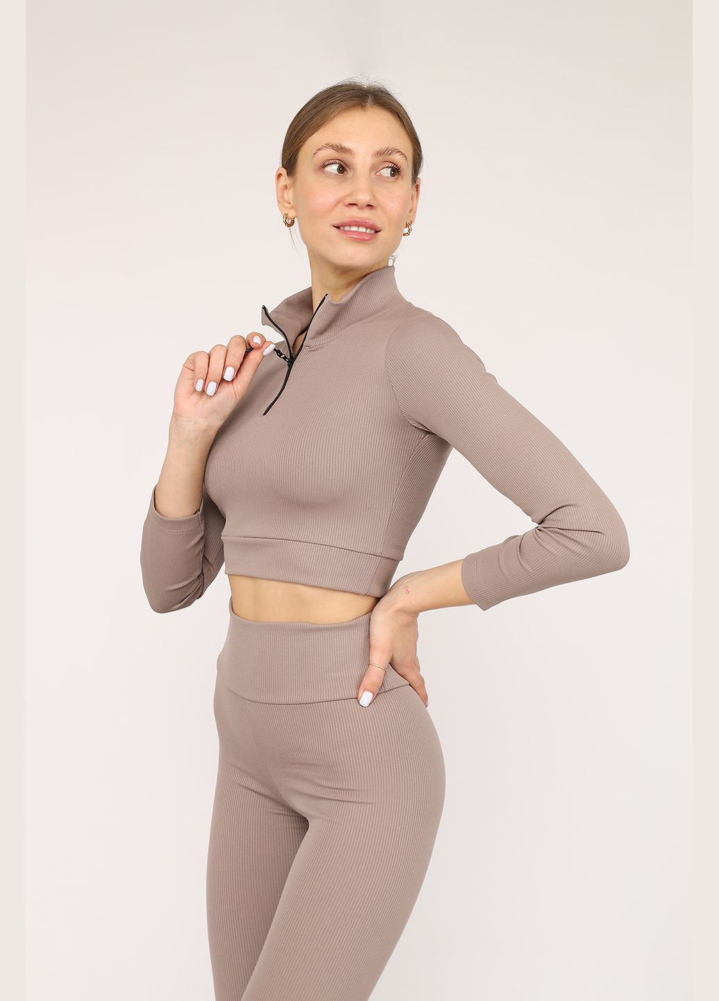 Футболка слим женская цвет капучино CB-00272860 PRENSES - (330223066)