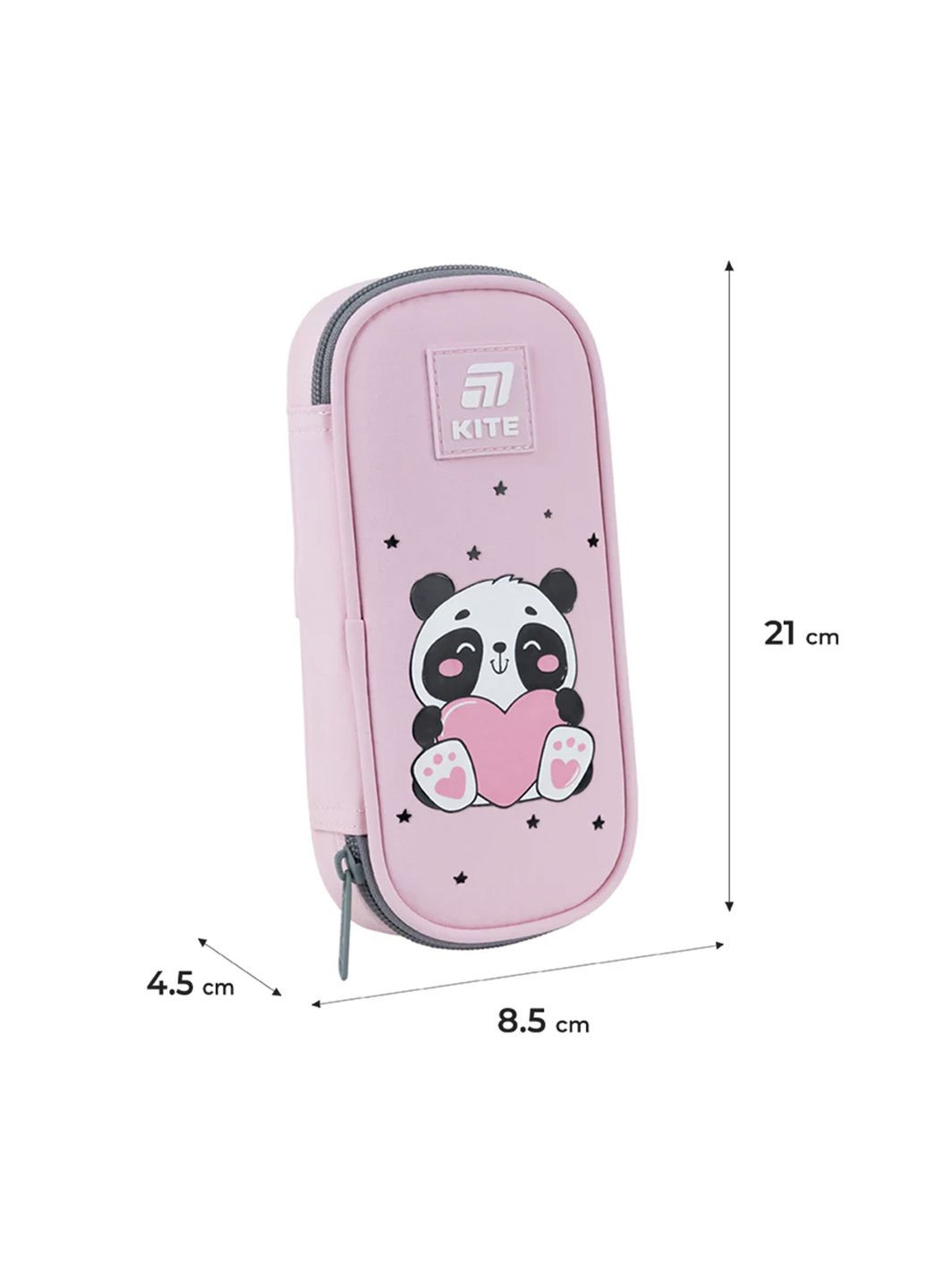 Пенал школьный Panda цвет розовый CB-00281126 Kite (341485794)
