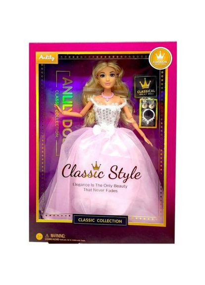 Кукла (высота 30см, шарнирные суставы, съемная одежда и обувь, 2 колье, пара сережек) (TS01091996278206) MIC (370978254)