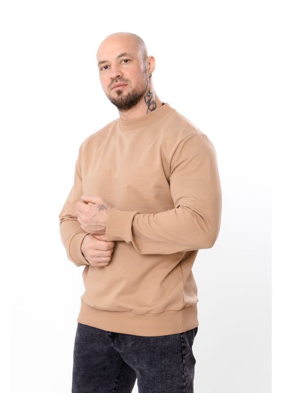 Бежевий чоловічий світшот однотонний ( оверсайз) (p-11712) Носи своє однотонний без декору (363043482)