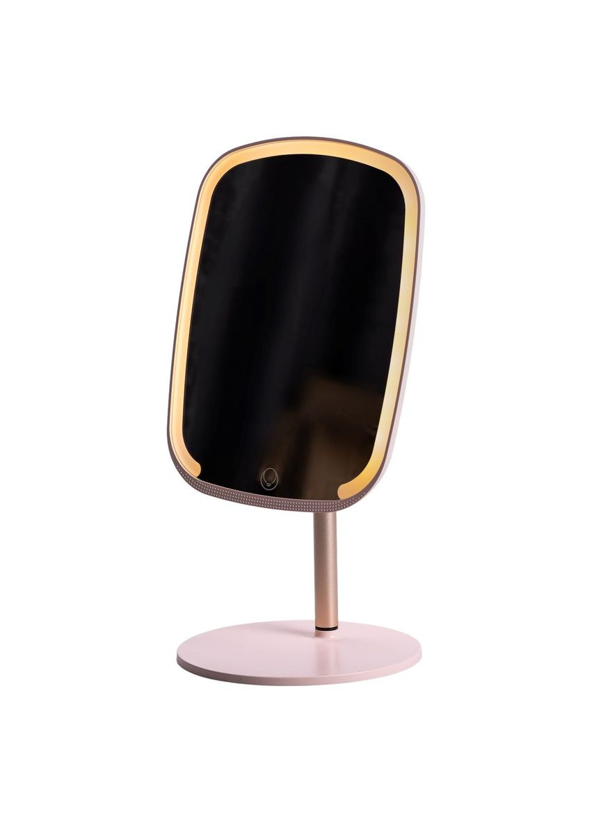 Настольное зеркало с подсветкой 23х18 см для макияжа на ножке Розовое HP-10-6AP Yiwu (370707789)