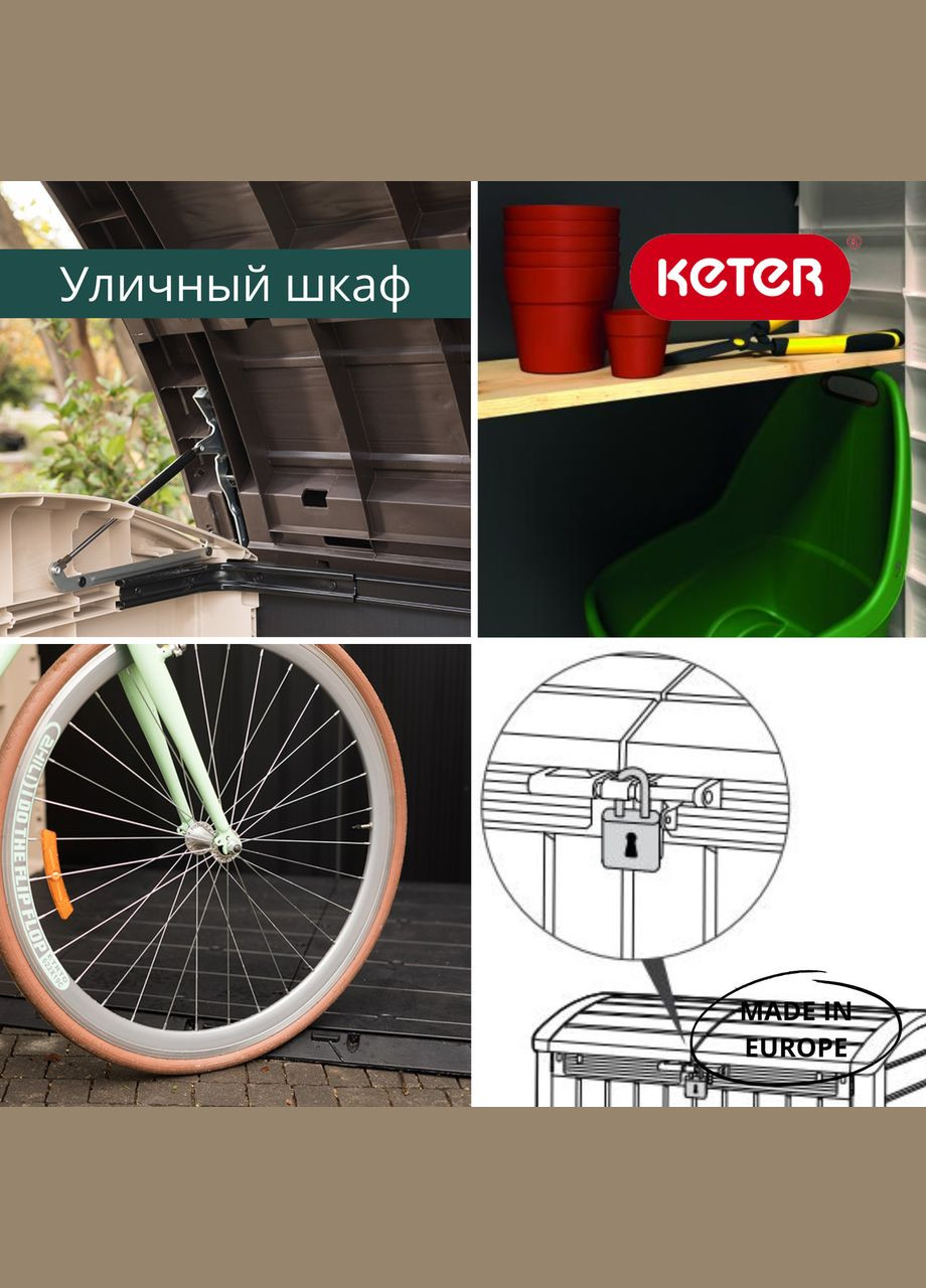 Ящик-шкаф садовый для хранения Store-It-Out Ultra 2000 л (17199414) Keter (334008961)