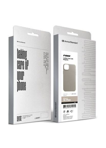 Чехол для мобильного телефона (ARM76295) ArmorStandart FAKE Leather Case Apple iPhone 15 Plus Grey (364629306)