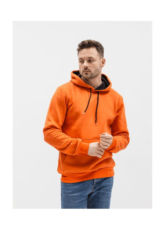 Помаранчевий однотонне класичне тепле худі Hector однотонний (323613850)