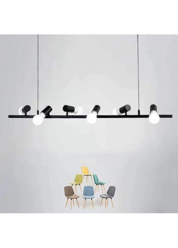 Люстра подвесная LOFT на 6 лампочек 26834 Черный 30-150х20х91 см. Sunnysky (365726912)