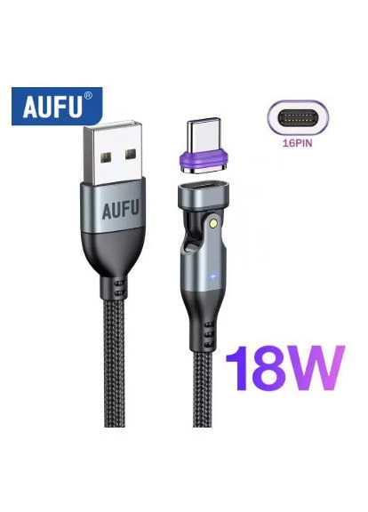 Кабель з магнітом для зарядки телефона / смартфона AUFU USB / Type-C 1м No Brand (381180754)