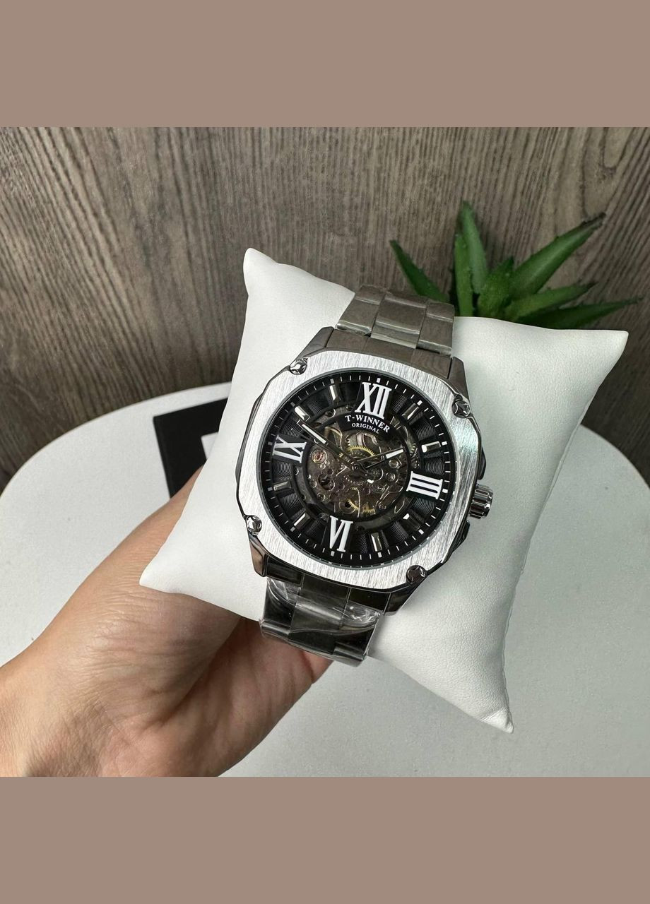 Чоловічий механічний годинник GMT-1159 Gold золото, наручний годинник Віннер скелетон Winner (362412078)