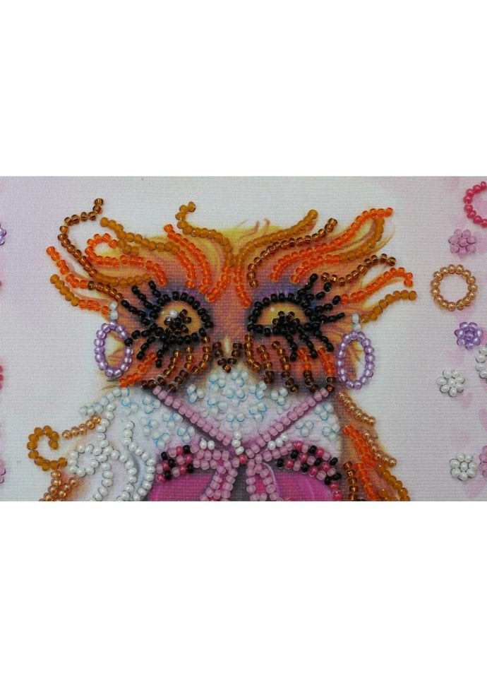 Набір для вишивання бісером "Сова з чашкою кави" AM-104 15х15 см No Brand (330606310)