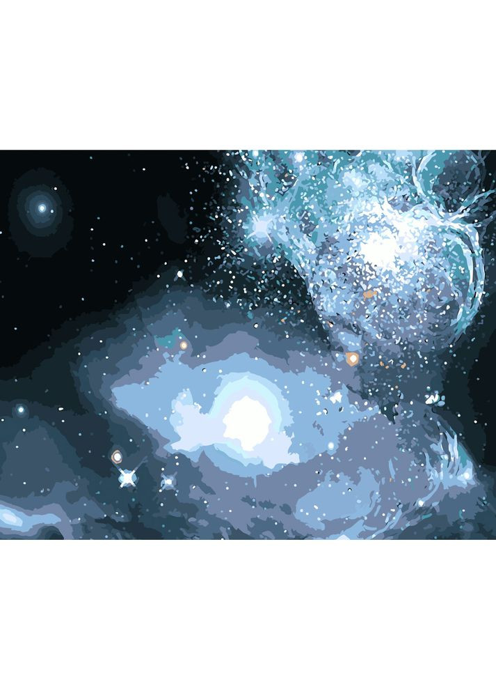 Картина-розмальовка Strateg за номерами Космічне сяйво 40х50 (DY168) Стратег (365547874)