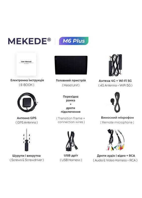 Штатна магнітола Mekede M6 Plus Mercedes Sprinter (2002-2006) M6 Plus 360° 2k 4Gb+64Gb CarPlay QleD Aux (369239588)