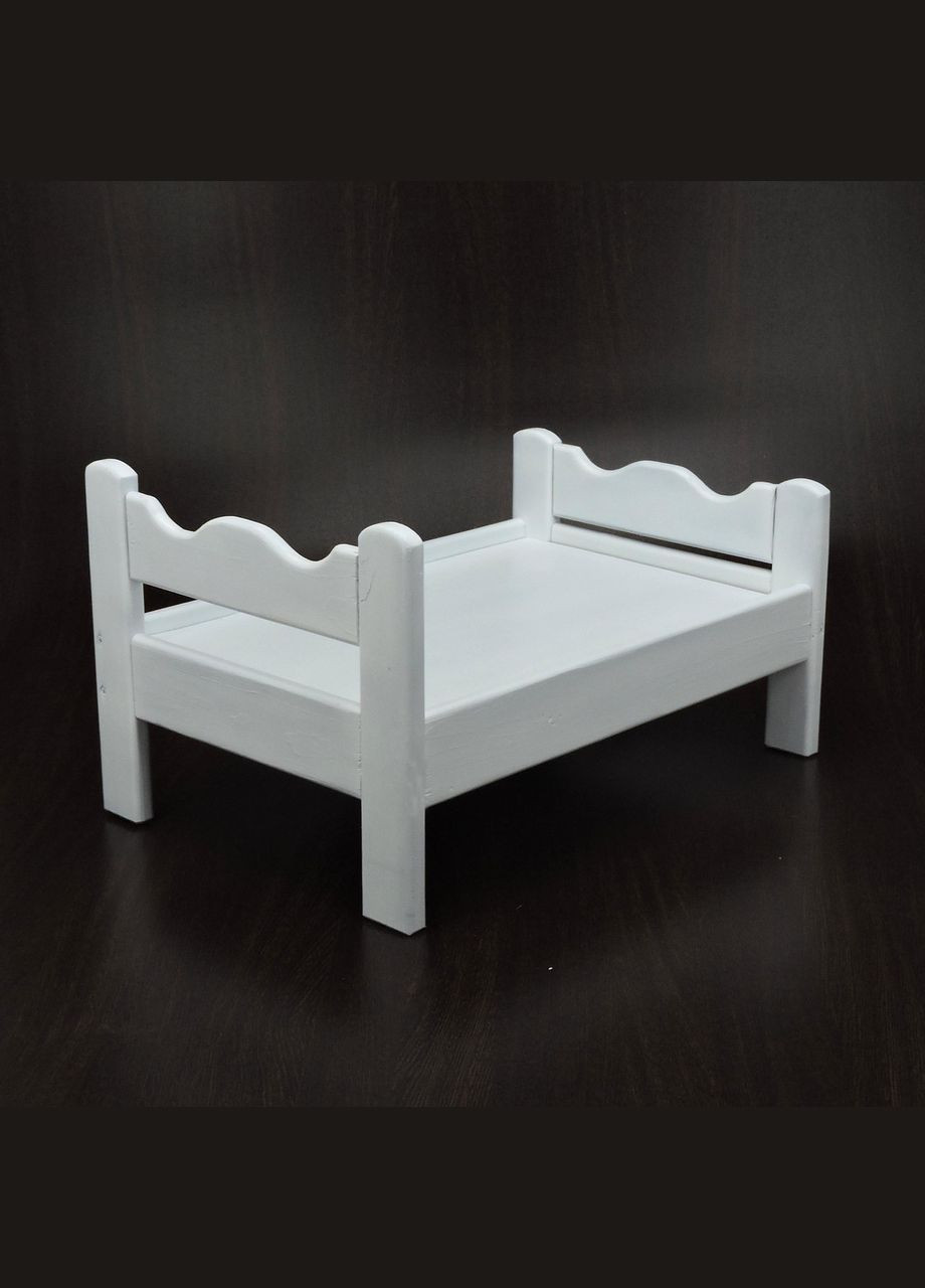 Кровать для кукол из дерева Ариэль зефир (КРТ-000120) No Brand (328605570)
