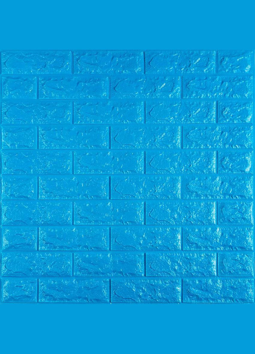 3D панель самоклеюча цегла Синій 700х770х7мм (003-7) SW-00000060 No Brand (328579237)