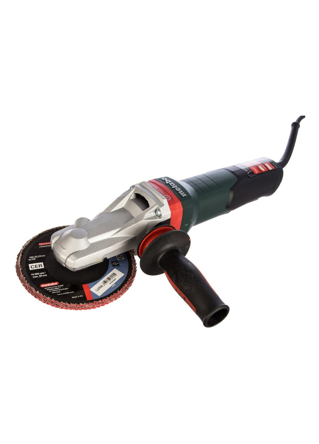 Кутова шліфувальна машина WEPBF 15-150 Quick, 1550 Вт болгарка з плоским корпусом редуктора (картонна коробка (5575) Metabo (295038036)