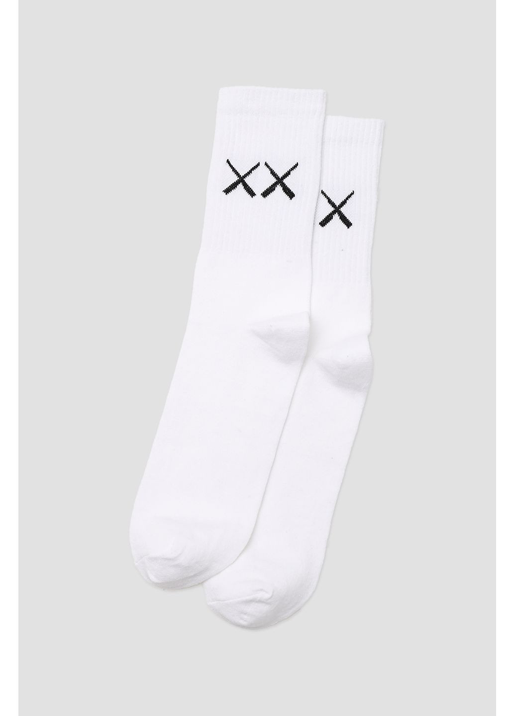 Белые носки высокие мужские цвет белый цб-00282393 Yuki (365782877)