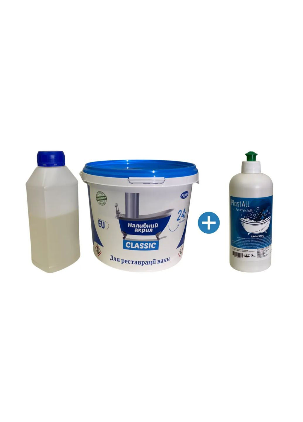 Наливний акрил для ванн Classic 1.5 м з миючим засобом Пластол Plastall (363131637)