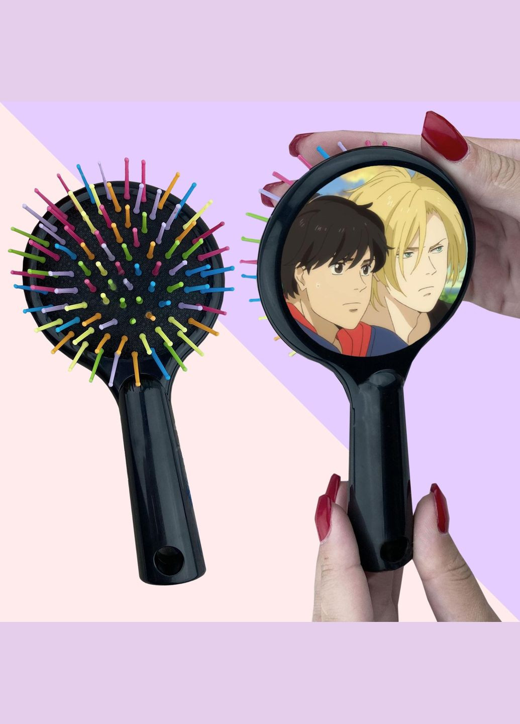 Гребінець для волосся Аніме Бананова Риба #0006 чорний No Brand (315045285)