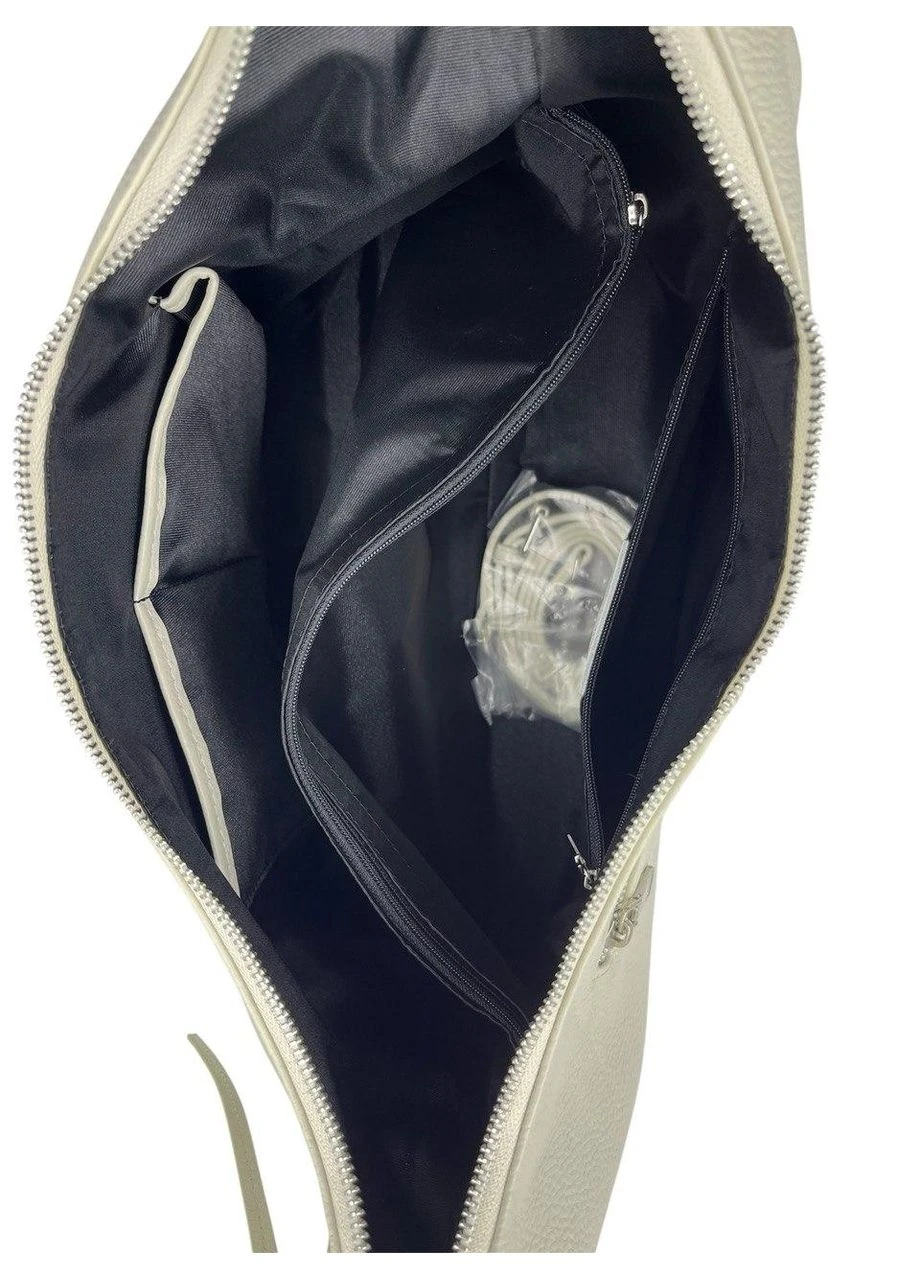 Сумка жіноча шкіряна молочна A358_lactic No Brand (391087999)