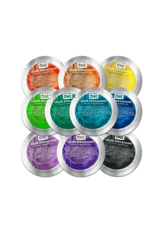 Набір презервативів латексних Color Sensation силіконовим мастилом салатового кольору (ціна за 5 шт) One (327873472)