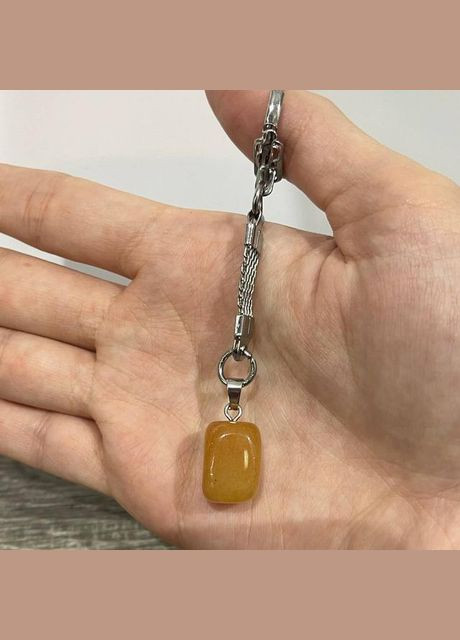 Підвіска з натуральним каменем Сердолік - кулон в формі "міні блок" на ланцюжку срібло в подарунковій коробочці Овен (331291864)