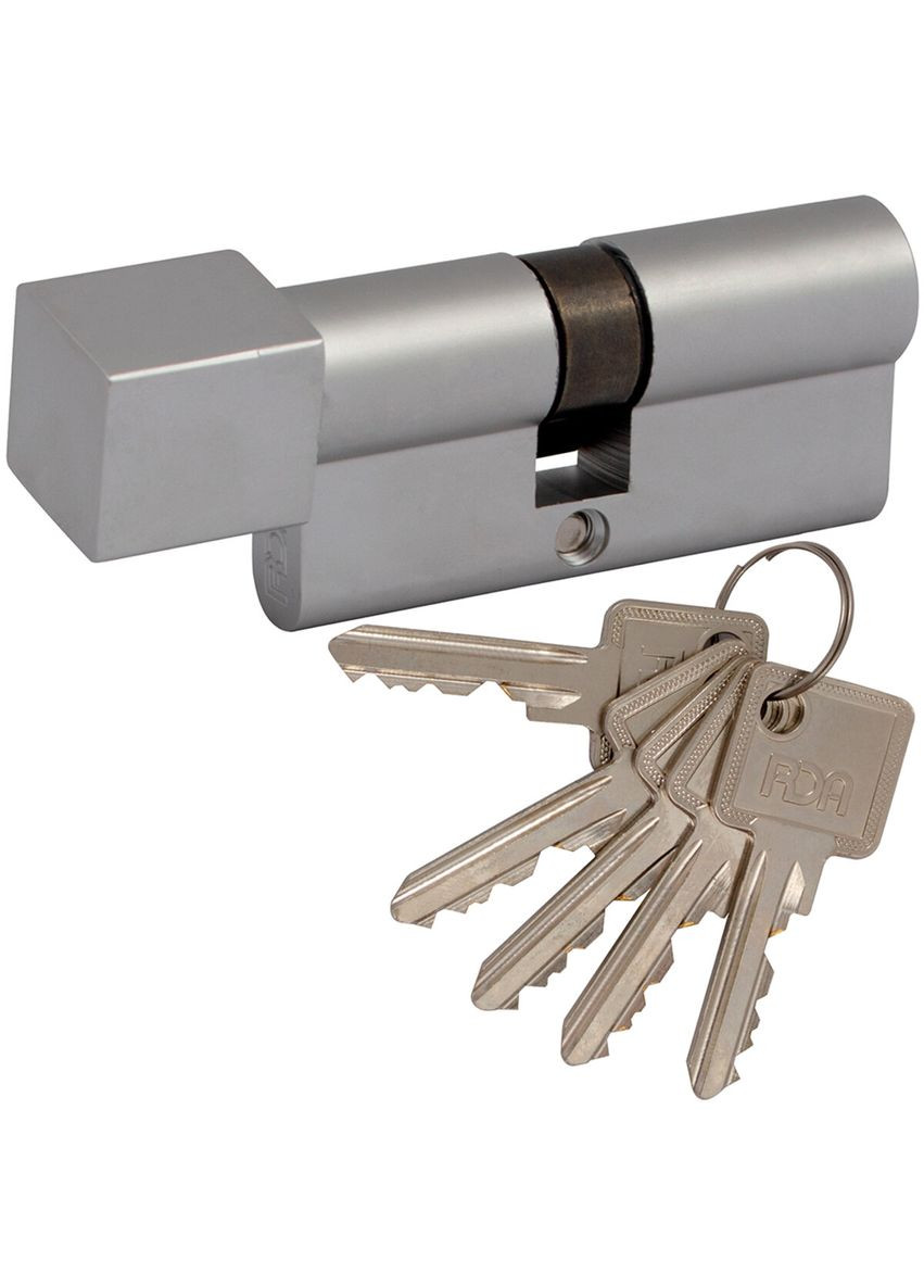 Циліндр 30/38мм англ. 68мм 5кл квадратний пов. матовий хром RDA (322647938)