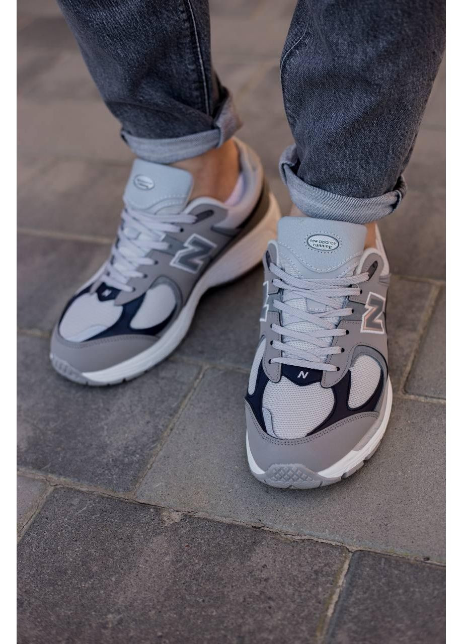 Сірі Осінні кросівки чоловічі new balance 2002r grey blue нью беланс 2002r No Brand