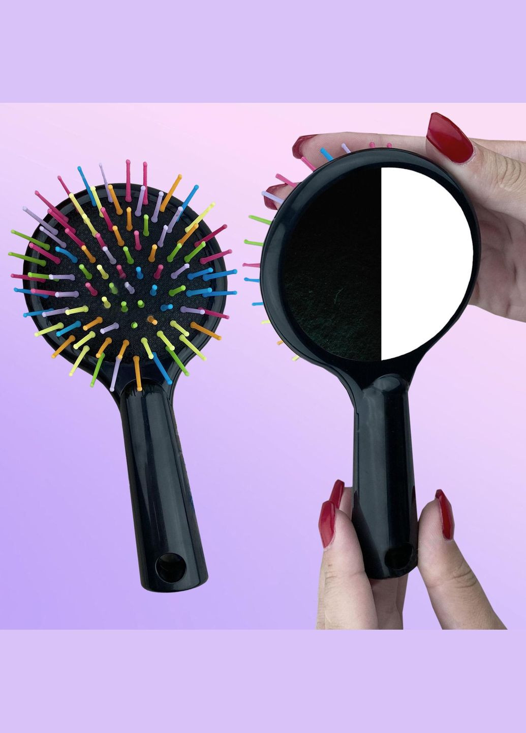 Расческа для волос с рисунком #00100 Черный No Brand (315046093)