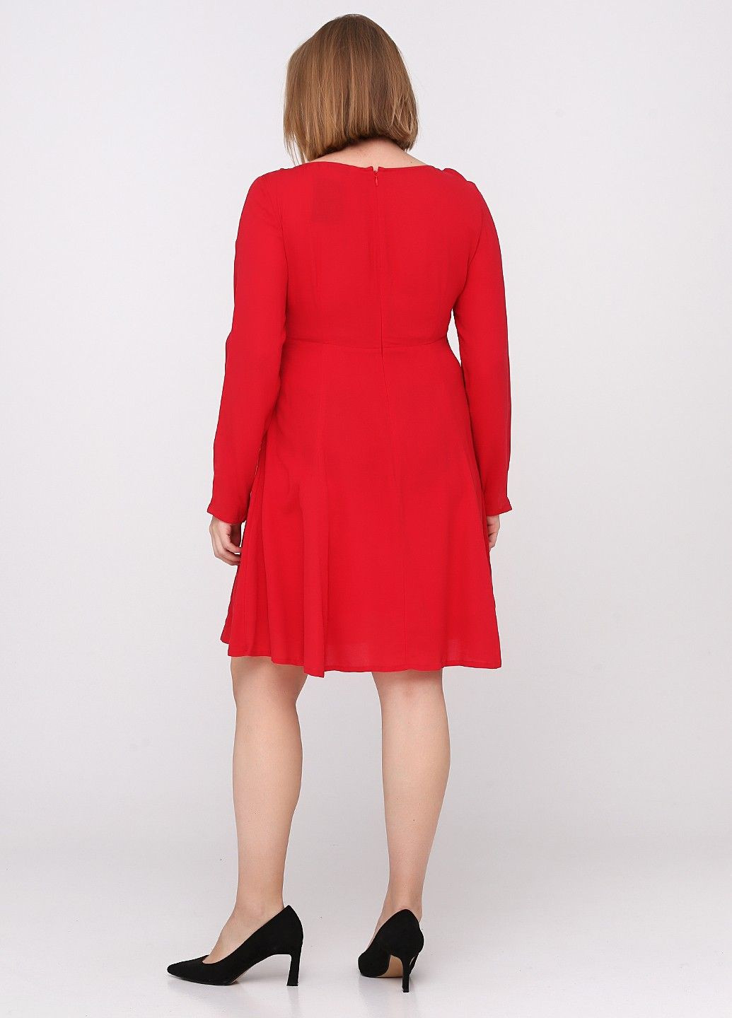 Красное кэжуал платье Care Label однотонное