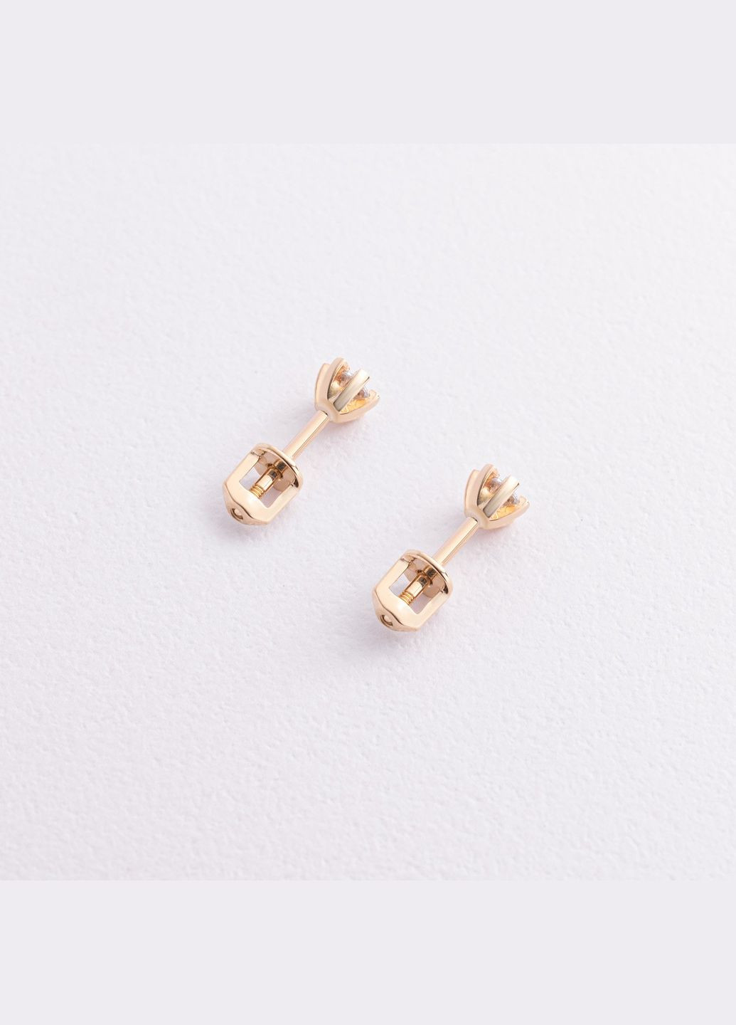 Золотые серьги - пусеты с фианитами с09284 Oniks (315478909)