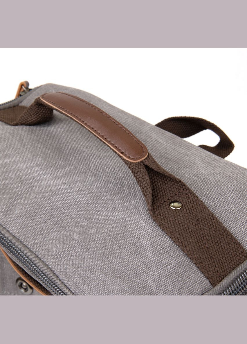 Рюкзак текстильный дорожный унисекс с ручками 20662 Серый Vintage (331907717)